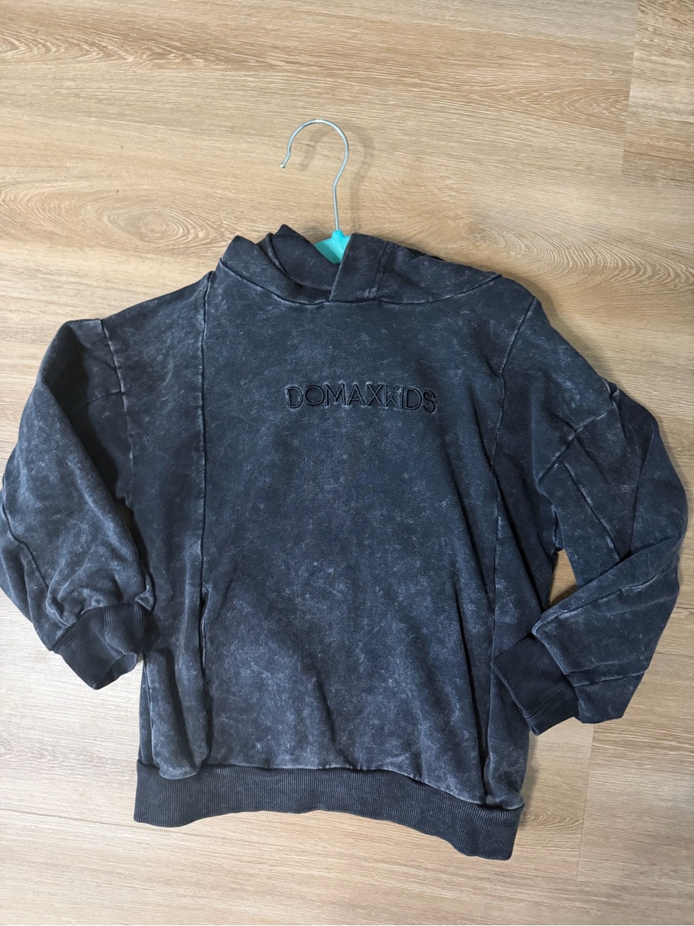 Domax Kids Washed Black Hooded Sweatshirt